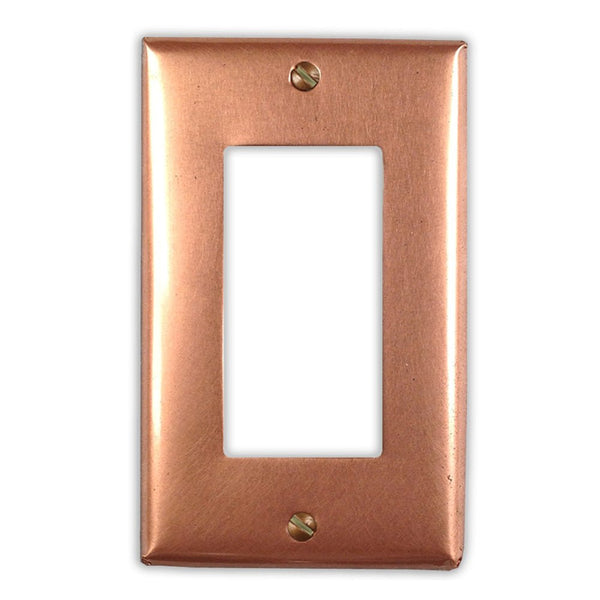 Raw Copper - 1 Rocker Wallplate - Wallplate Warehouse RAWCCOP1R 819332023898 1 Rocker