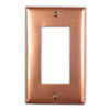 Raw Copper - 1 Rocker Wallplate - Wallplate Warehouse RAWCCOP1R 819332023898 1 Rocker