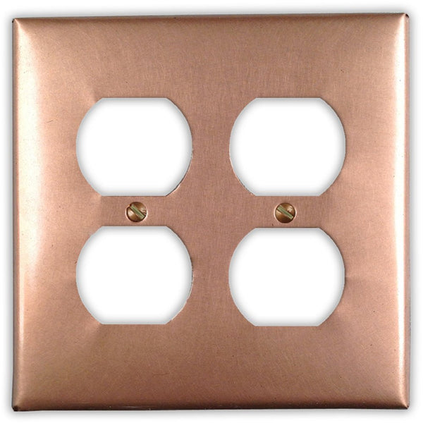 Raw Copper - 2 Duplex Wallplate - Wallplate Warehouse RAWCCOP2D 819332024000 2 Duplex