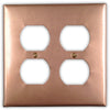Raw Copper - 2 Duplex Wallplate - Wallplate Warehouse RAWCCOP2D 819332024000 2 Duplex
