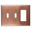 Raw Copper - 2 Toggle / 1 Rocker Wallplate - Wallplate Warehouse RAWCCOP2T1R 819332023973 2 Toggle / 1 Rocker