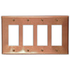 Raw Copper - 4 Rocker Wallplate - Wallplate Warehouse RAWCCOP4R 819332023928 4 Rocker