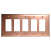 Raw Copper - 5 Rocker Wallplate - Wallplate Warehouse RAWCCOP5R 819332023935 5 Rocker