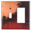 Red and Black Copper - 1 Toggle / 1 Rocker Wallplate - Wallplate Warehouse RONECOP1T1R 819332024185 1 Toggle / 1 Rocker