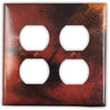 Red and Black Copper - 2 Duplex Wallplate - Wallplate Warehouse RONECOP2D 819332024246 2 Duplex