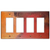 Red and Black Copper - 4 Rocker Wallplate - Wallplate Warehouse RONECOP4R 819332024161 4 Rocker