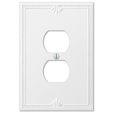 Richmond White Oversized Plastic - 1 Duplex Wallplate - Wallplate Warehouse 38DW 070686575819 1 Duplex