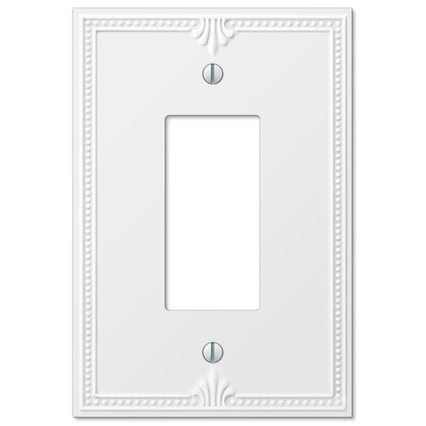 Richmond White Oversized Plastic - 1 Rocker Wallplate - Wallplate Warehouse 38RW 070686575840 1 Rocker