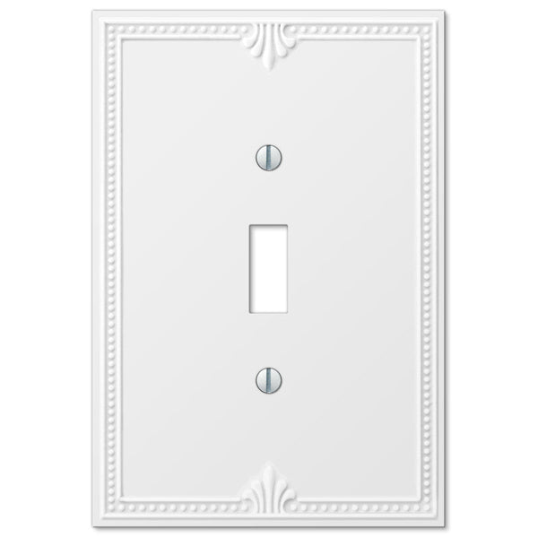 Richmond White Oversized Plastic - 1 Toggle Wallplate - Wallplate Warehouse 38TW 070686575789 1 Toggle