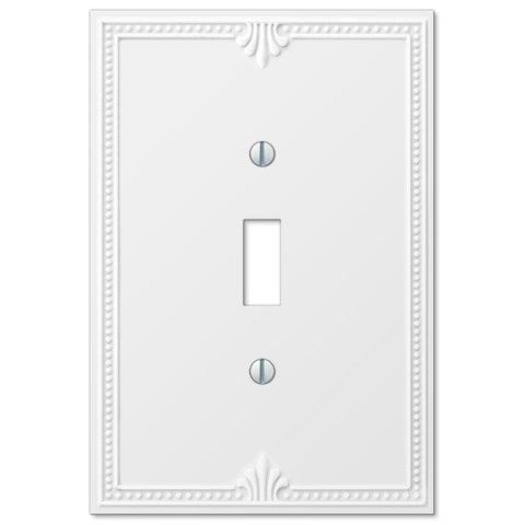 Richmond White Oversized Plastic - 1 Toggle Wallplate - Wallplate Warehouse 38TW 070686575789 1 Toggle
