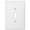 Richmond White Oversized Plastic - 1 Toggle Wallplate - Wallplate Warehouse 38TW 070686575789 1 Toggle