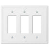 Richmond White Oversized Plastic - 3 Rocker Wallplate - Wallplate Warehouse 38RRRW 070686575864 3 Rocker