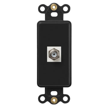 Rocker Insert Black - 1 Cable Jack - Wallplate Warehouse CXBK 070686016619 Cable Jacks