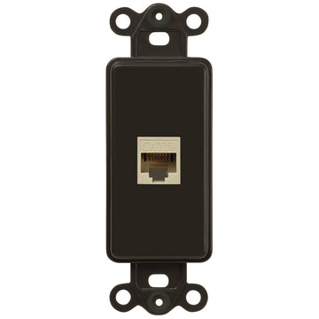 Rocker Insert Brown - 1 Data Jack - Wallplate Warehouse DTB 070686582206 Data Jacks