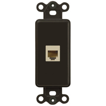 Rocker Insert Brown - 1 Phone Jack - Wallplate Warehouse PHB 070686582183 Phone Jacks