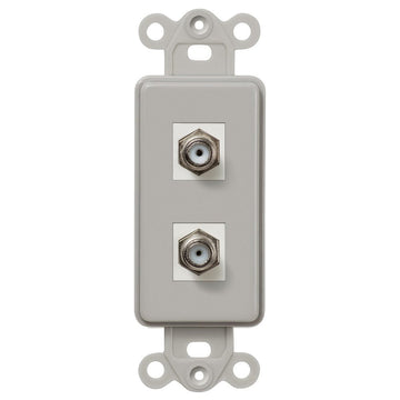 Rocker Insert Gray - 2 Cable Jack - Wallplate Warehouse CXCXG 070686582084 Cable Jacks