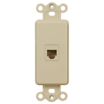 Rocker Insert Ivory - 1 Phone Jack - Wallplate Warehouse PHIV 070686581995 Phone Jacks
