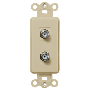 Rocker Insert Ivory - 2 Cable Jack - Wallplate Warehouse CXCXIV 070686581988 Cable Jacks