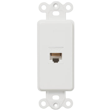 Rocker Insert White - 1 Data Jack - Wallplate Warehouse DTW 070686581919 Data Jacks
