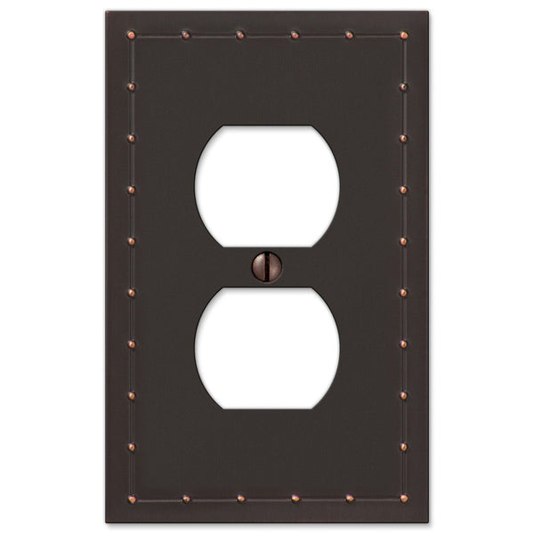 Rosa Aged Bronze Cast - 1 Duplex Wallplate - Wallplate Warehouse 50DDB 070686578834 1 Duplex