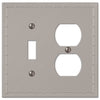 Rosa Satin Nickel Cast - 1 Toggle / 1 Duplex Wallplate - Wallplate Warehouse 50TDN 070686578735 1 Toggle / 1 Duplex