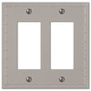 Rosa Satin Nickel Cast - 2 Rocker Wallplate - Wallplate Warehouse 50RRN 070686578766 2 Rocker