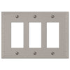 Rosa Satin Nickel Cast - 3 Rocker Wallplate - Wallplate Warehouse 50RRRN 070686578780 3 Rocker