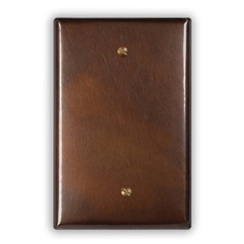 Rustic Copper - 1 Blank Wallplate - Wallplate Warehouse RUSTCOP1B 819332024499 1 Blank