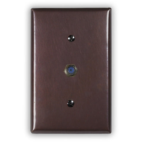 Rustic Copper - 1 Cable Jack Wallplate - Wallplate Warehouse RUSTCOP1CJ 819332024512