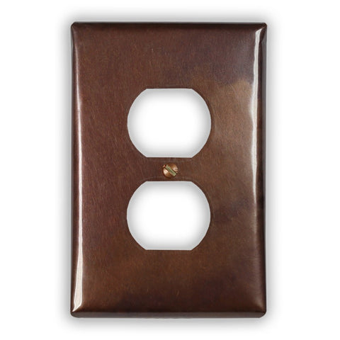 Rustic Copper - 1 Duplex Wallplate - Wallplate Warehouse RUSTCOP1D 819332024475 1 Duplex