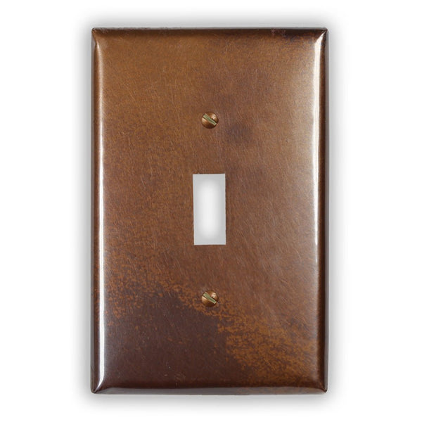 Rustic Copper - 1 Toggle Wallplate - Wallplate Warehouse RUSTCOP1T 819332024321 1 Toggle