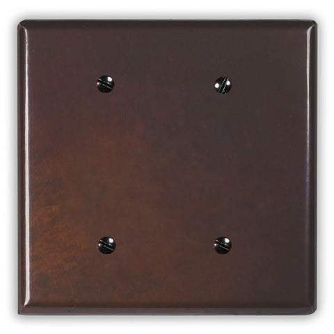 Rustic Copper - 2 Blank Wallplate - Wallplate Warehouse RUSTCOP2B 819332024505 2 Blank