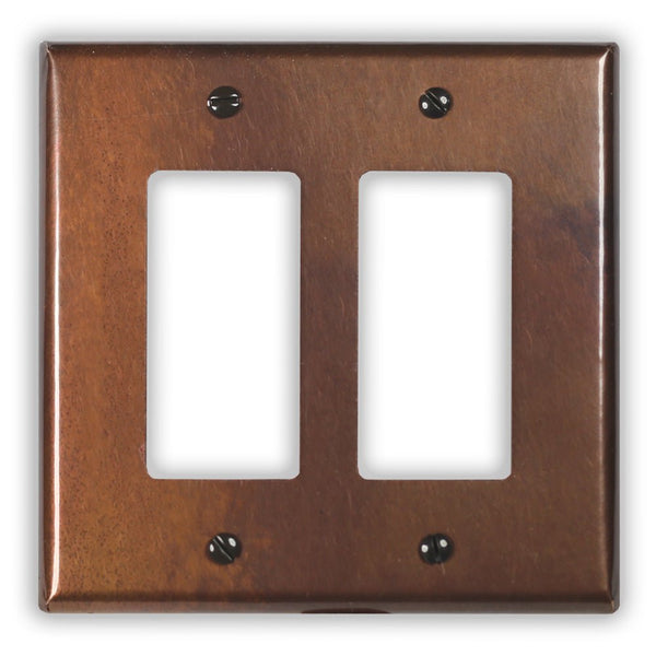 Rustic Copper - 2 Rocker Wallplate - Wallplate Warehouse RUSTCOP2R 819332024383 2 Rocker