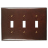 Rustic Copper - 3 Toggle Wallplate - Wallplate Warehouse RUSTCOP3T 819332024345 3 Toggle