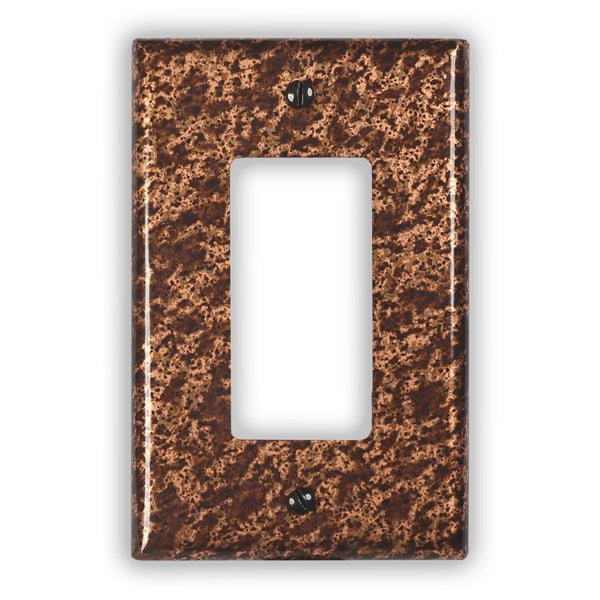 Sandstorm Copper - 1 Rocker Wallplate - Wallplate Warehouse SANDCOP1R 819332024611 1 Rocker