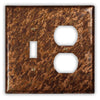 Sandstorm Copper - 1 Toggle / 1 Duplex Wallplate - Wallplate Warehouse SANDCOP1T1D 819332024673 1 Toggle / 1 Duplex