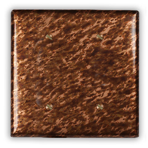 Sandstorm Copper - 2 Blank Wallplate - Wallplate Warehouse SANDCOP2B 819332024741 2 Blank