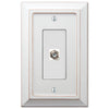 Savannah Distressed White Wood - 1 Cable Jack Wallplate - Wallplate Warehouse 4040CXDW 070686580837 Cable Jacks