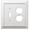 Savannah Distressed White Wood - 1 Toggle / 1 Duplex Wallplate - Wallplate Warehouse 4040TDDW 070686577158 1 Toggle / 1 Duplex