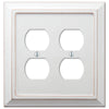 Savannah Distressed White Wood - 2 Duplex Wallplate - Wallplate Warehouse 4040DDDW 070686577141 2 Duplex