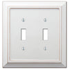 Savannah Distressed White Wood - 2 Toggle Wallplate - Wallplate Warehouse 4040TTDW 070686559451 2 Toggle