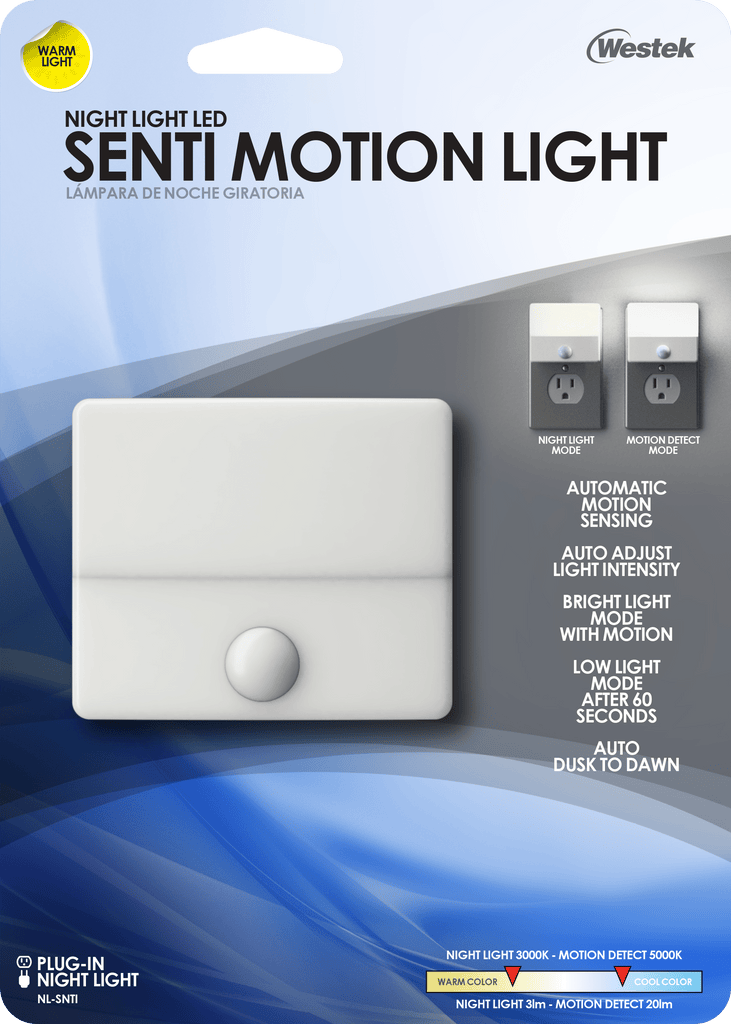 Sentic Light Senti LED Automatic Motion Dual-Bright Night Light