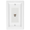 Shaker White Composite - 1 Phone Jack Wallplate - Wallplate Warehouse 210PHW 070686016428 Phone Jacks
