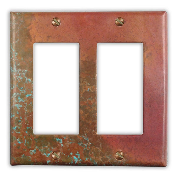 Sierra Copper - 2 Rocker Wallplate - Wallplate Warehouse SIERCOP2R 819332024864 2 Rocker