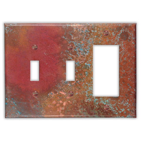 Sierra Copper - 2 Toggle / 1 Rocker Wallplate - Wallplate Warehouse SIERCOP2T1R 819332024932 2 Toggle / 1 Rocker