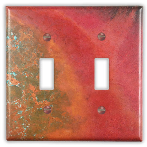 Sierra Copper - 2 Toggle Wallplate - Wallplate Warehouse SIERCOP2T 819332024819 2 Toggle
