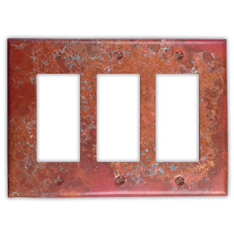 Sierra Copper - 3 Rocker Wallplate - Wallplate Warehouse SIERCOP3R 819332024871 3 Rocker