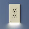SnapPower GuideLight 2PLUS - Light Almond, Duplex - Wallplate Warehouse 01 - O1GL - XLA - SP20 851322008973 1 Duplex