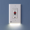 SnapPower GuideLight 2PLUS - White, GFCI - Wallplate Warehouse 01 - O1GL - FWH - SP20 851322008393 1 Rocker