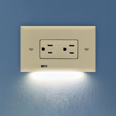 SnapPower Horizontal GuideLight 2PLUS - Ivory, Decor - Wallplate Warehouse O1GL - HCIV - NP21 00810119640758 1 Rocker